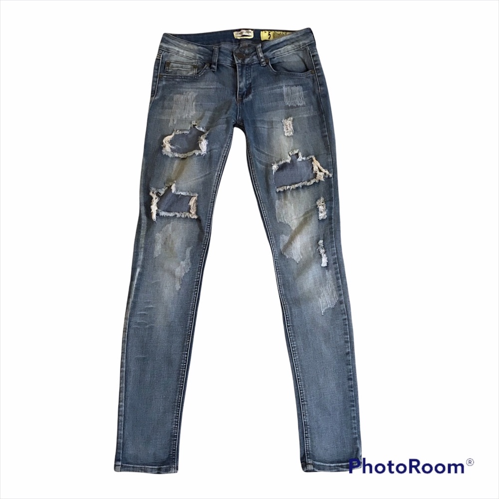Indigo Rein Distressed Skinny Jeans Size 5